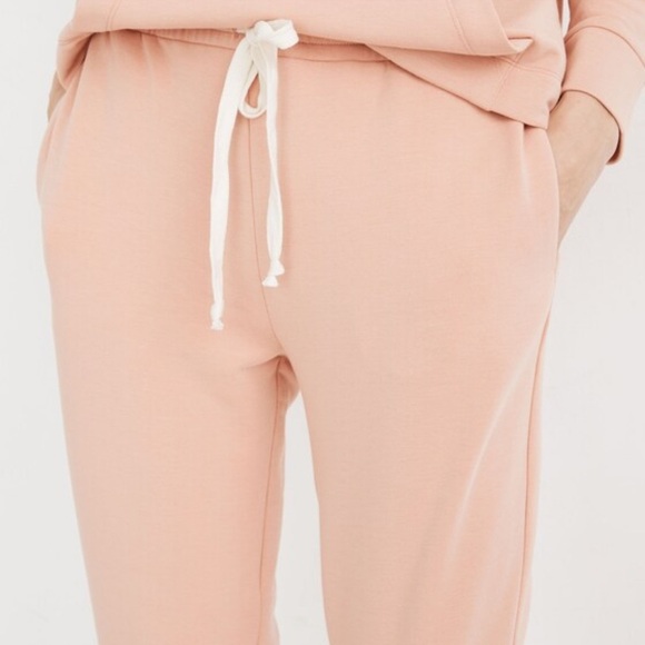 Madewell MWLSuperbrushed Easygoing Sweatpants - COLOR: Antique Coral - Picture 4 of 12